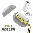 idrop [ 2 IN 1 ] Portable Hair Sticker Roller & Polyester Wire Brush with Refill Roller  / Penggelek Pelekat Rambut & Berus Polyester Mudah Alih / 太空舱双头粘毛器(细毛刷+粘毛器)