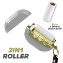 idrop [ 2 IN 1 ] Portable Hair Sticker Roller & Polyester Wire Brush with Refill Roller  / Penggelek Pelekat Rambut & Berus Polyester Mudah Alih / 太空舱双头粘毛器(细毛刷+粘毛器)