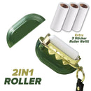 idrop [ 2 IN 1 ] Portable Hair Sticker Roller & Polyester Wire Brush with Refill Roller  / Penggelek Pelekat Rambut & Berus Polyester Mudah Alih / 太空舱双头粘毛器(细毛刷+粘毛器)