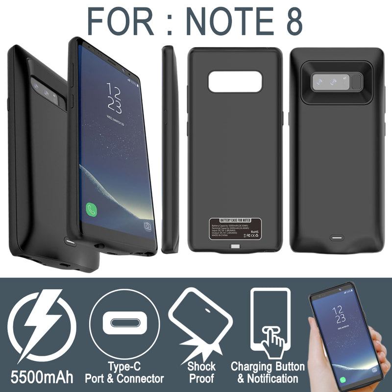 idrop 5500mAh Battery Power Case compatible for NOTE 8