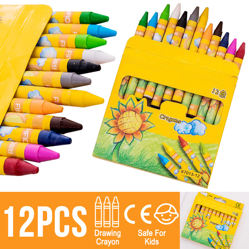idrop 12pcs Colorful Kids Drawing Crayon
