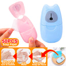 idrop 50PCS Portable Travel Size Hand Washing Dissolving Soap Paper