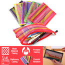 idrop Rainbow Mesh Bag Pencil Stationary Casing