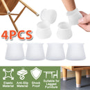 idrop 4PCS Elastic Anti Slip Protection Silicone Cover Mute for Chair Table Furniture Leg