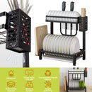 idrop Stainless Steel Kitchen Draining Dishrack & Utensil Multi Storage Unit