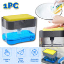 idrop Sponge & Dishwashing Soap Container Holder Press Dispenser