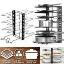 idrop Multilayer DIY Kitchen Pot Lid Cover and Kitchenware Holder Rack Shelf