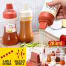 idrop [ 280ml ] 5-Hole Sauce Squeeze Bottle / Botol Sos 5 Lubang / 塑料5孔挤压式酱料瓶280M