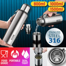idrop [ 800ml / 1000ml / 1500ml ] Full Stainless Steel SUS316 Full Grade Vacuum Cup / Botol Minuman Keluli Tahan karat 316 Kedap Udara / 全钢316不锈钢保温杯食品级大号保温水壶男士泡茶杯刻字