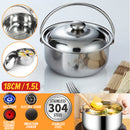idrop [ 18CM ] 1.5L Stainless Steel Cooking Pot / Periuk Masak keluli Tahan Karat / 18CM六福料理锅(调理锅)