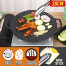 idrop [ 38CM ] Nonstick Roasting Pan Plate / Piring Tidak Lekat Memanggang / 双用烤肉盘