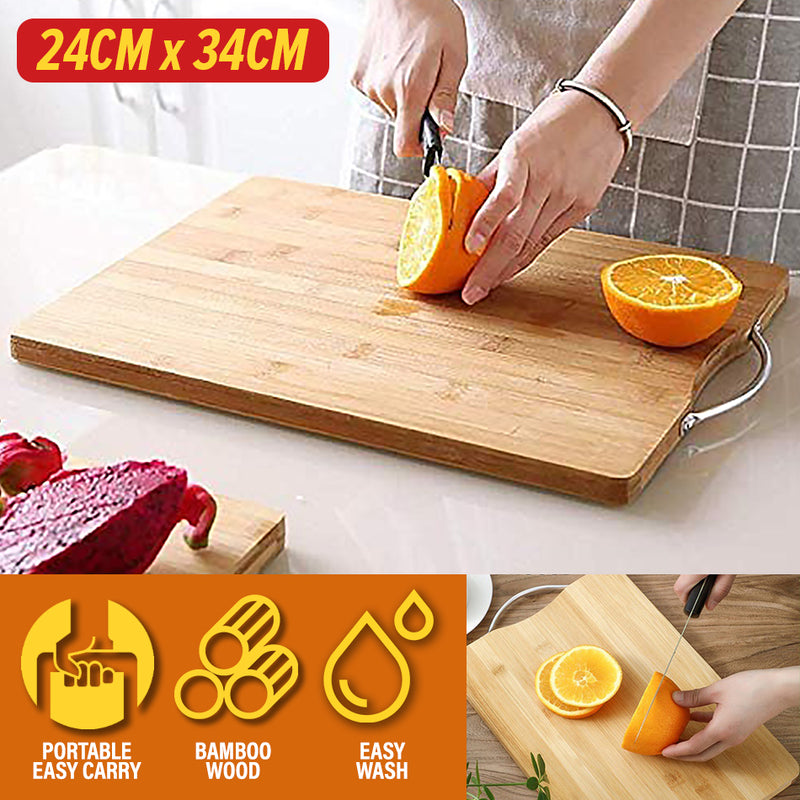 idrop [ 24CM x 34CM ] Bamboo Wood Cutting Chopping Board / Papan Pemotong Kayu Buluh / 竹菜板 24*34CM钢管菜板