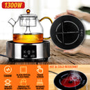 idrop [ 1300W ] Round Plate Electric Ceramic Stove Heating Cooktop / Dapur Seramik Elektrik Pelbagai Guna / 不锈钢触摸电陶炉