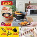 idrop [ 43CM ] Long Solid Wooden Chopstick for Cooking & Food Preparation / Chopstick Kayu Kegunaan Untuk Memasak / 43CM耐高温火锅铁木筷子