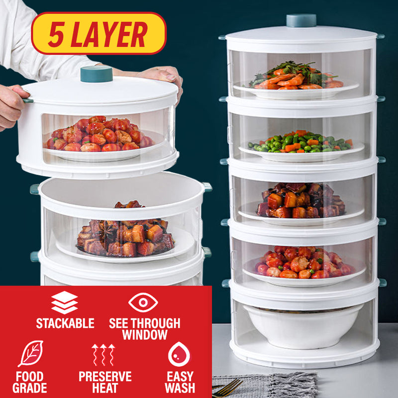 idrop [ 5 LAYER ] Multilayer Stackable Heat Insulation Food Meal Dish Storage