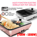 idrop Multipurpose Non-Stick Electric Korean Hot Pot Mini Frying Grilled BBQ