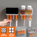 idrop Wall Mounted Waterproof Foldable Multifunction Hook Rack / Rak Cangkuk Lipat Dinding Pelbagai Guna /  (强力胶)折叠免打孔置物架