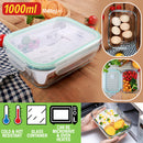 idrop [ 1000ml ] Rectangular Glass Borosilicate Heat Resistant Food Container Lunchbox / Bekas Makanan Gelas Tahan Panas / 1000ML高硼硅耐热玻璃保鲜盒(长方型)(1040ML)