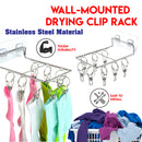 idrop Stainless Steel Wall-mounted Drying Clip Rack Hanger