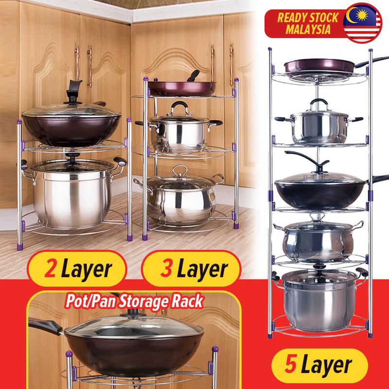 idrop Kitchen Multilayer Cooking Pot Pan Kitchenware Storage Rack
