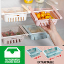 idrop Retractable Pull Out Kitchen Refrigerator Storage Organizing Box Tray