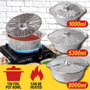 idrop Disposable Takeaway Tin Foil Food Storage Bowl Pot with Lid Cover