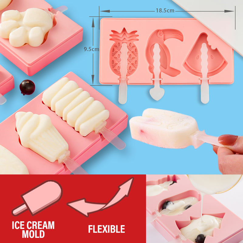 idrop DIY Flexible Homemade Ice Cream Popsicle Mold