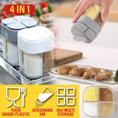 idrop [ 4 IN 1 ] Kitchen Clamshell Seasoning Jar Container / Bekas Simpanan Perencah / 四合一翻盖调味罐(塑料)