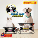 idrop Elevated Steel Double Feeder For Pet Cat & Dog / Tempat Makan Haiwan Peliharaan Kucing & Anjing Dua Dalam Satu / 高架钢制双喂食器，适用于宠物猫狗