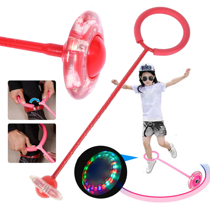 Skip Ball For Kids Adults-foldable Hoop Colorful Light Flashing