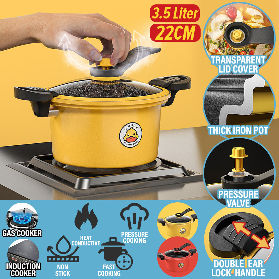 Non-stick Pressure Pot - 3.5L