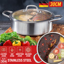 idrop [ 30CM ] 2 IN 1 Stainless Steel SUS304 Furnace Hot Pot