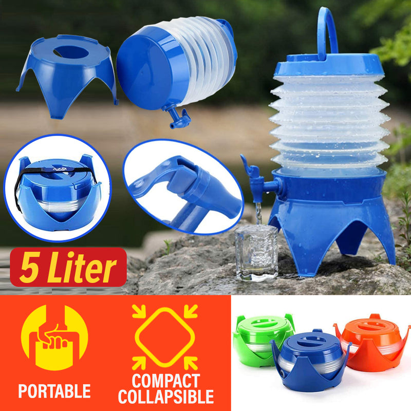 idrop 5L Collapsible Portable Compact Picnic Camping Drinking Water Storage  Container