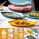idrop Ceramic Fish Shape Design Food Plate / Pinggan Penghidang Makanan Bentuk Ikan / 陶瓷鱼形盘