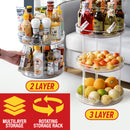 idrop [ 2 LAYER  / 3 LAYER ] Multilayer Multifunction Rotating Kitchen Storage Shelf Rack