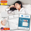 idrop [ QUEEN SIZE ] Hotel Disposable Bed Sheet Quilt Pillow Case Cover / Cadar Katil Selimut & Bantal Pakai Buang / 旅行双人四件套床套套装(七厦 港湾QIXIAGANWAN)