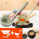 idrop Dual Purpose Long Handle Kitchen Colander Ladle