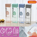 idrop [ 500ml ] Square Transparent Plastic Drinking Water Bottle / Botol Minuman Plastik / 500ML方形透明PC水壶