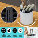 idrop 360° Degree Rotating Kitchen Utensil & Knife Storage / Tempat Simpan  Perkakas Dapur / 旋转收纳桶(360度无死角旋转刀架)