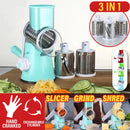 idrop [ 3 In 1 ] Kitchen Multifunction Hand Manual Vegetable Cutter Slicer Shredder Grater / Alat Pengisar Pemotong Penghiris Sayur / 【三合一】厨房多功能手动手动切菜机切片机刨丝器
