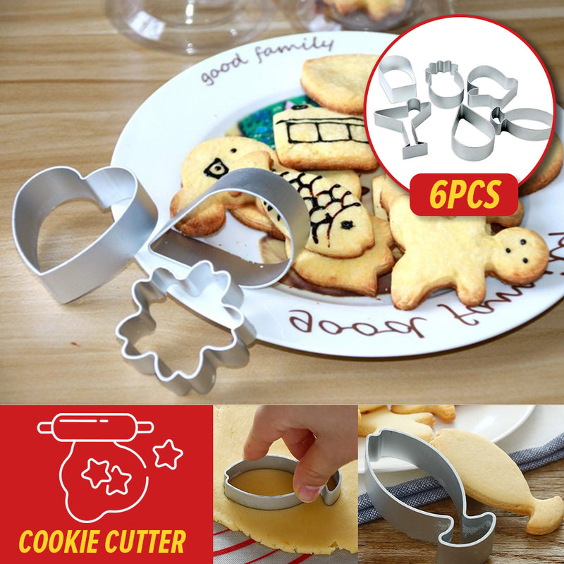 idrop [ 6pcs ] Cookie Cutter Set / Set Pemotong Bentuk Biskut / 曲奇刀组