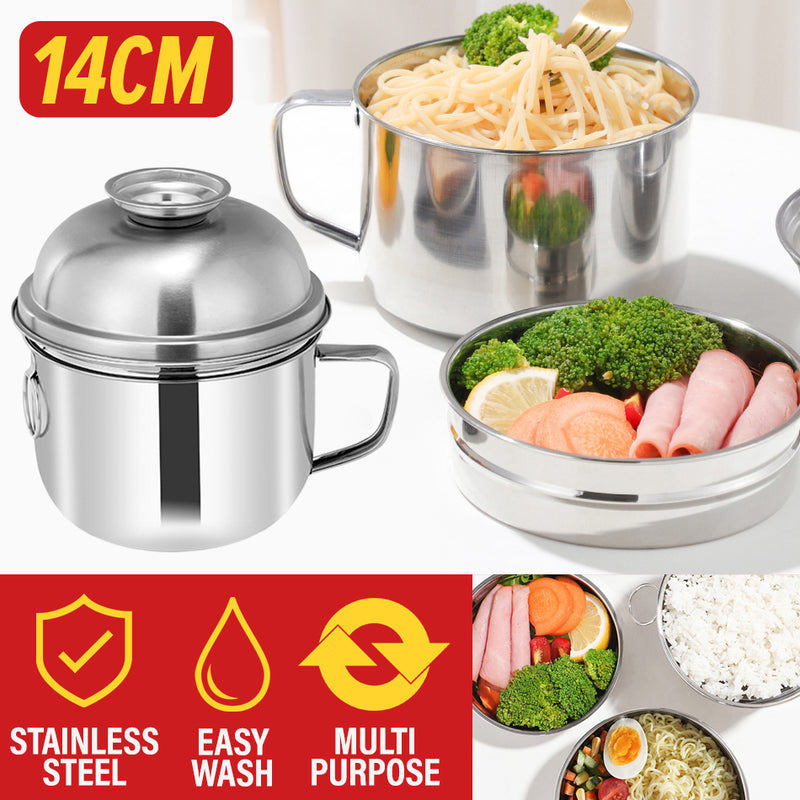 idrop 3PCS Stainless Steel Instant Noodle & Food Cup Pot Bowl