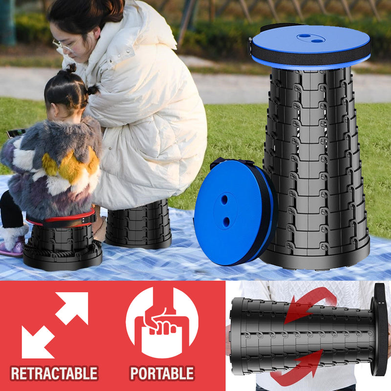 idrop Adjustable Foldable Telescopic Portable Sitting Stool / Kerusi Duduk Senang Lipat Mudah Alih / 折叠收纳凳(7-47CM高度)