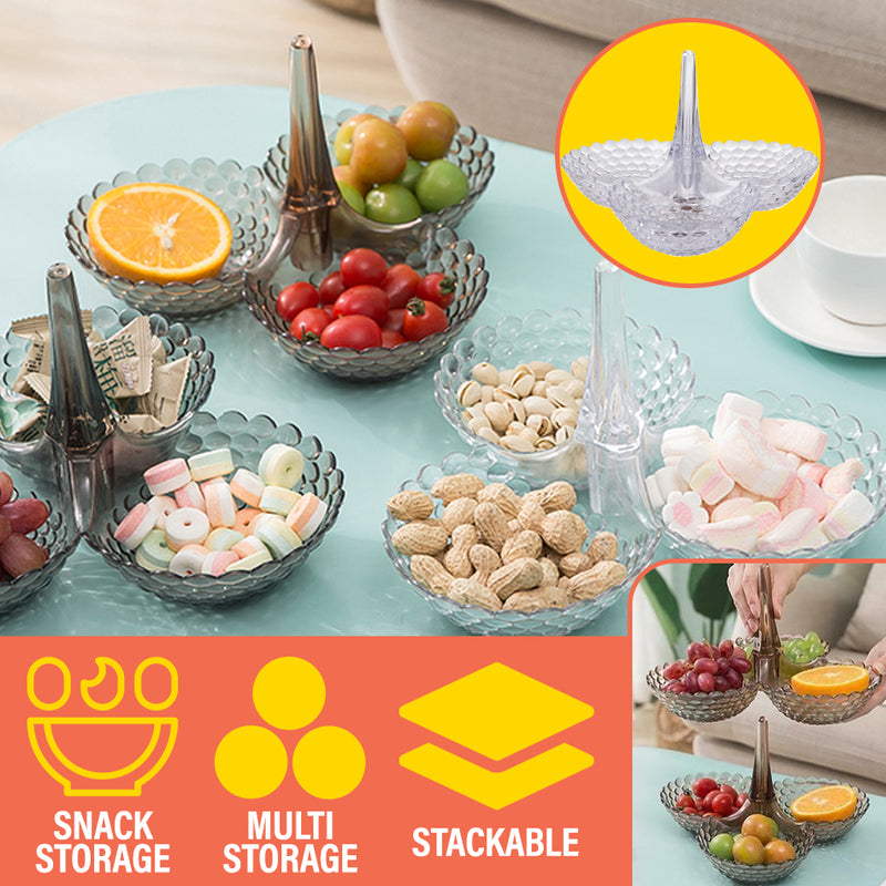 idrop Stackable Multilayer Snack Fruit Food Tray [ 1pc ]