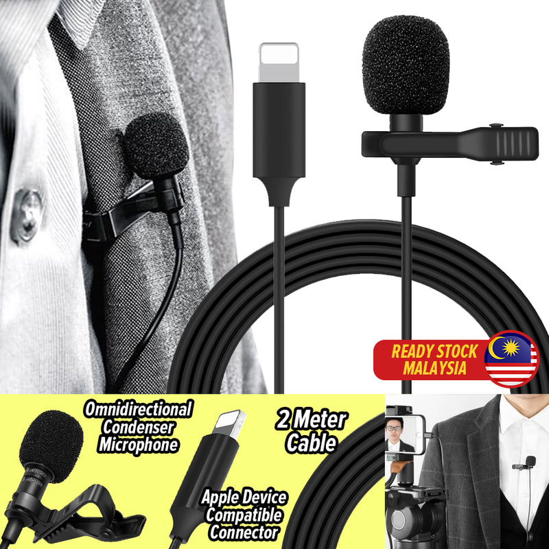 idrop Lavalier Microphone Plug & Play for Digital Recording Compatible with Apple Devices