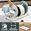 idrop Pots Pans & Dish Adjustable Storage Rack & Shelf [ 5 Partition ]