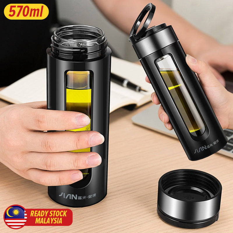 idrop [ 570ml ] Double Layer Heat Insulation Drinking Cup Flask / Cawan Minum Insulasi / 双层保温饮水杯烧瓶