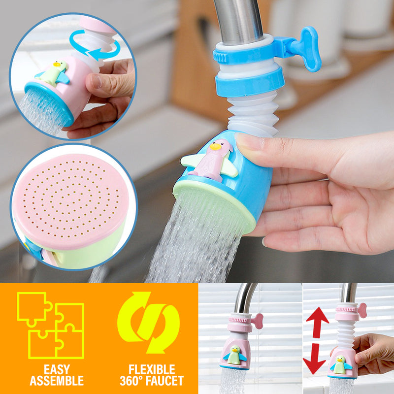 Kid Friendly Extendable Kitchen Splash Sproof Water Faucet / Kepala Paip Kanak-Kanak Senang Guna / 可调节旋转花洒(水龙头卡通花洒)