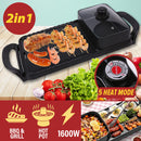 idrop [ 2 IN 1  ] Electric Grill, BBQ Barbecue & Hotpot Cooker 1600W [ HSX-611A ]