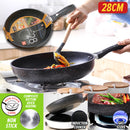 idrop [ 28CM ] Maifan Stone Single Handle Nonstick Frying Pan / Kuali Memasak Tidak Lekat / 28CM麦饭石单柄炒锅
